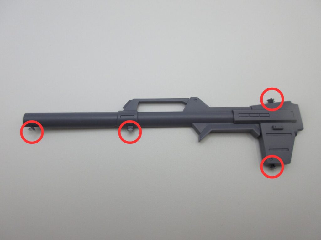 プラモデルのパーツで二度切りを解説する画像